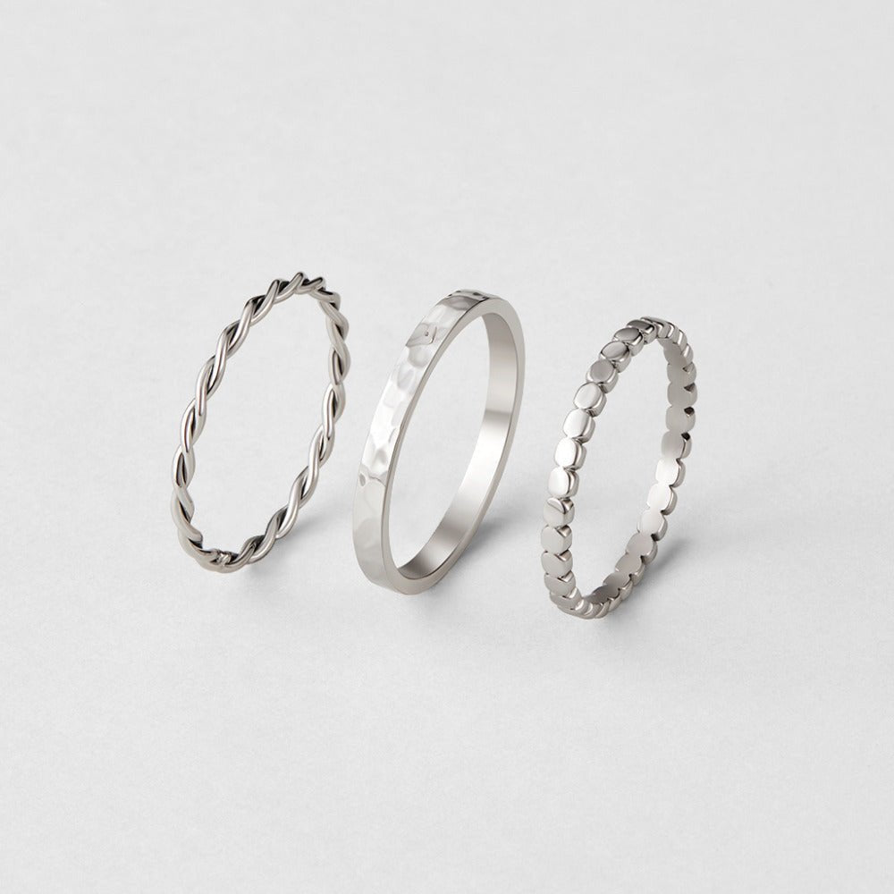 Hella Silver Stacked Ring