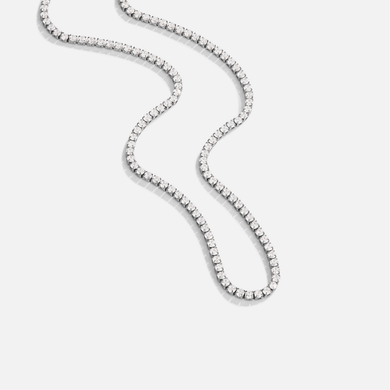 Cordelia Silver Crystal Necklace