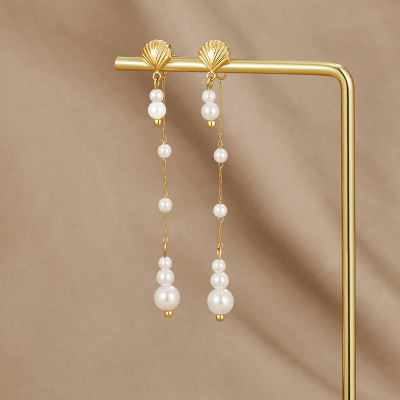 Neesa Pearl Tassel Earrings