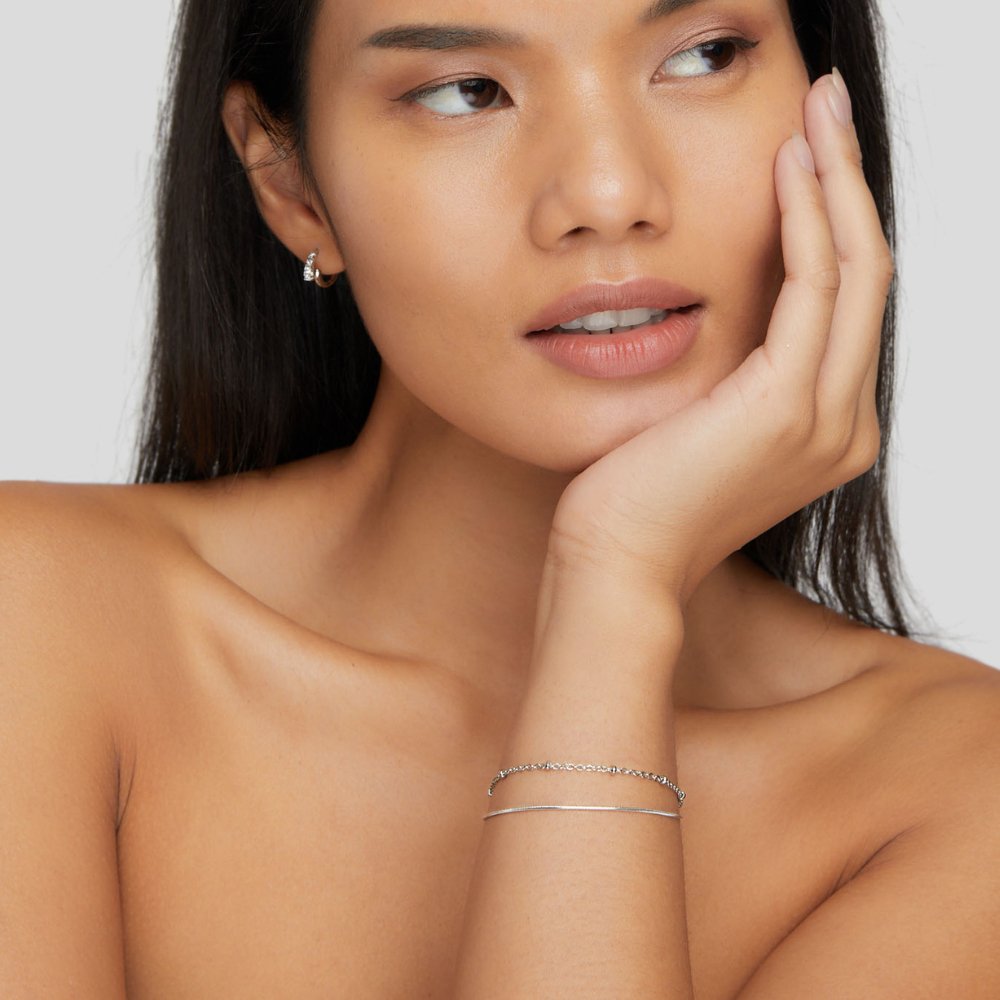 Pia Silver Layered Bracelet